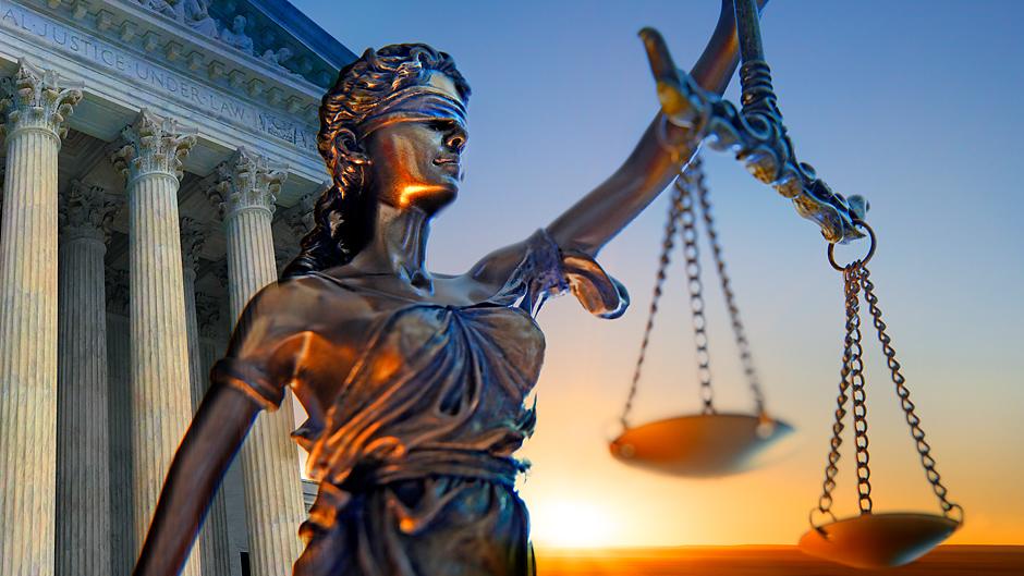 statue of Justice holding the scales