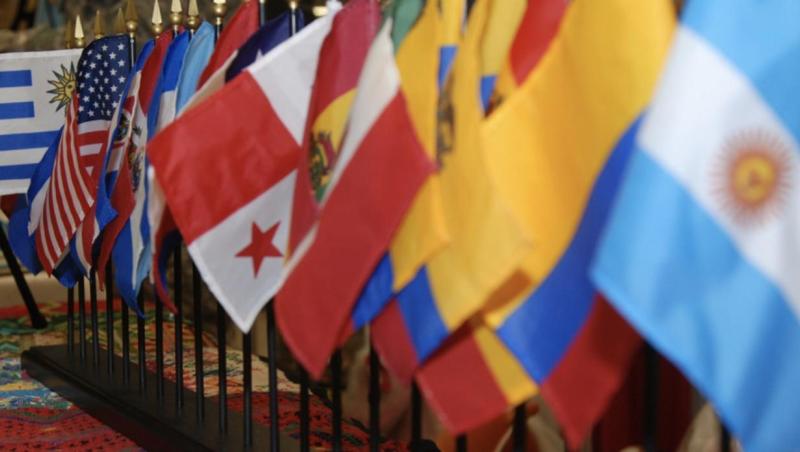 Hispanic heritage flags