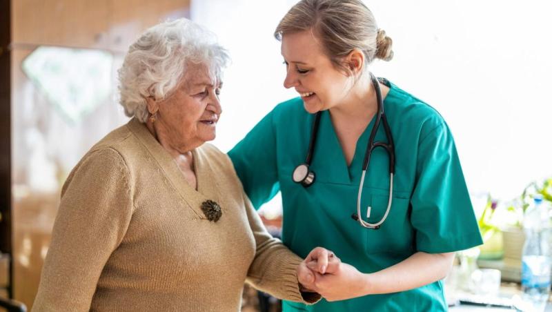 doctor with older woman